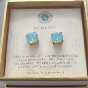 Spartina 449 Gold and Aqua Earrings